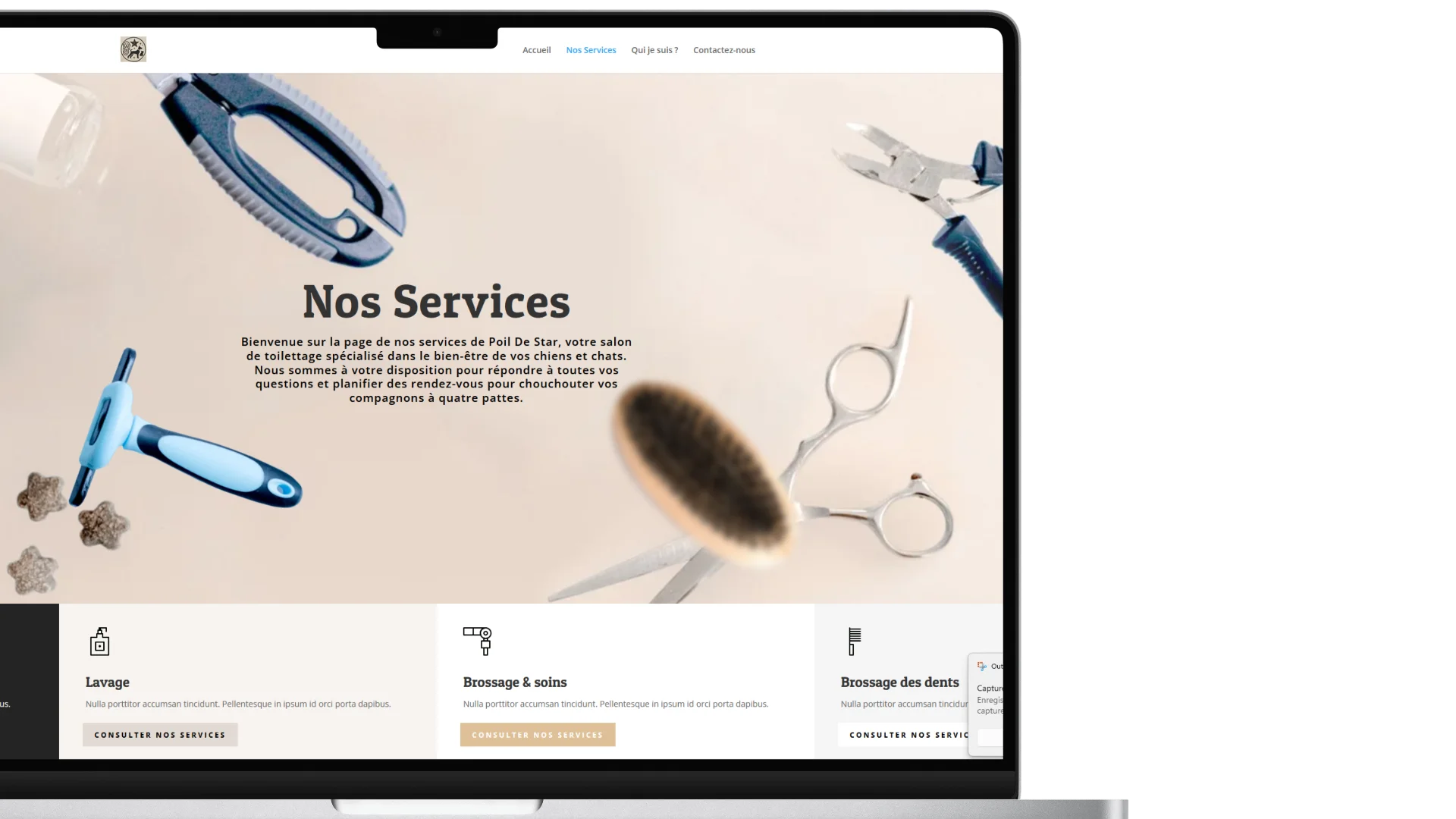 exemple-services-creation-site-internet-professionnels-animaliers Exemple Page Nos Services - Site Web Artisan