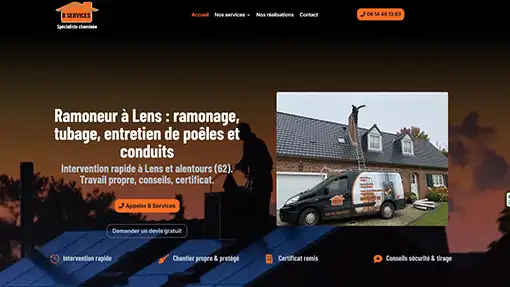 Site vitrine WordPress : Ramoneur près de Lens