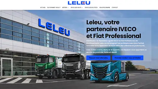 Site vitrine WordPress : Leleu - Partenaire Iveco & Fiat Professional